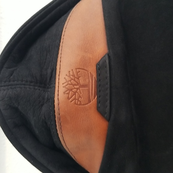 TIMBERLAND Vintage Weatherproof Suede Leather Bomber Black Large - Picture 8 of 12